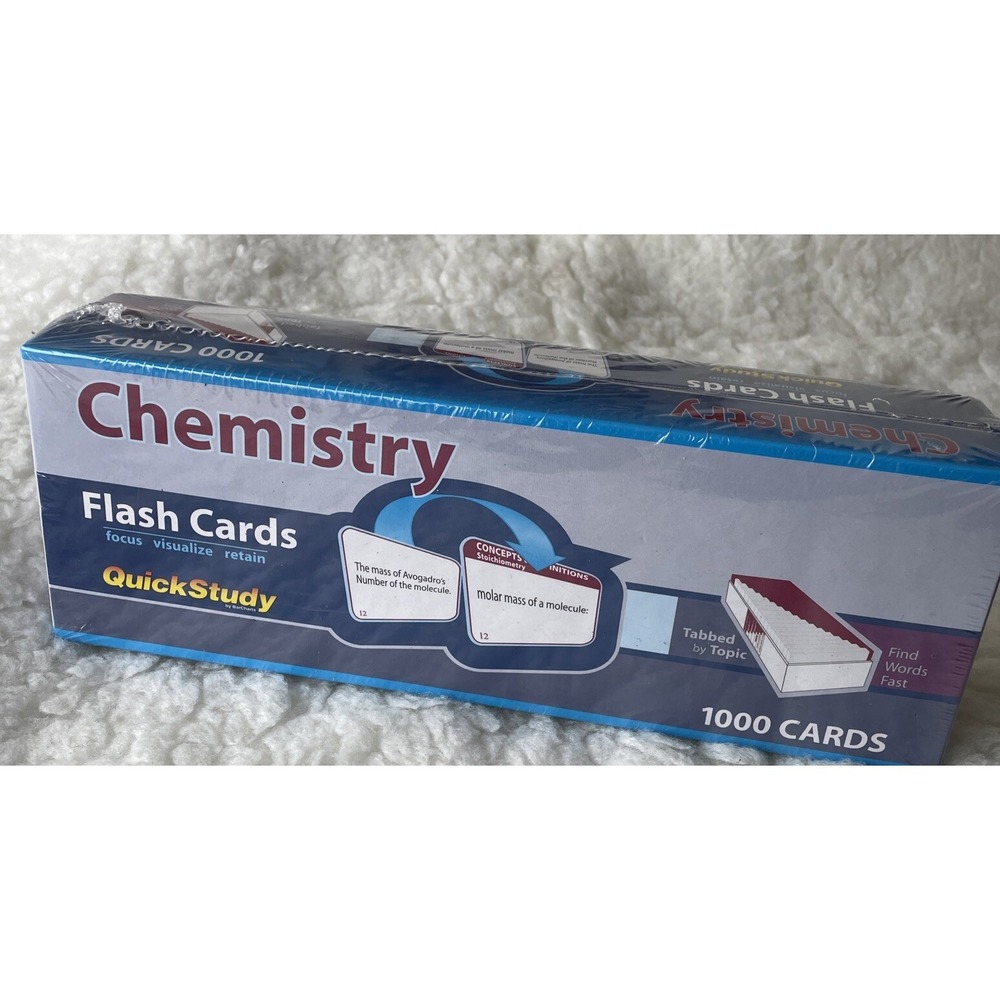 NIB SparkNotes Chemistry Flash Cards - 1000 Cards‎ - Quick Study Sealed!!